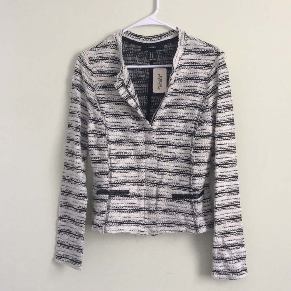 Faux tweed jacket cardigan NEW